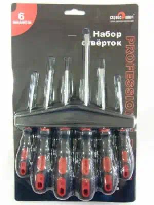 75800 — Набор отверток ( 6 предм.) сервис ключ (PH 075, 1100, PH2100, PLAIN 6150, 5100, 375) СЕРВИС КЛЮЧ